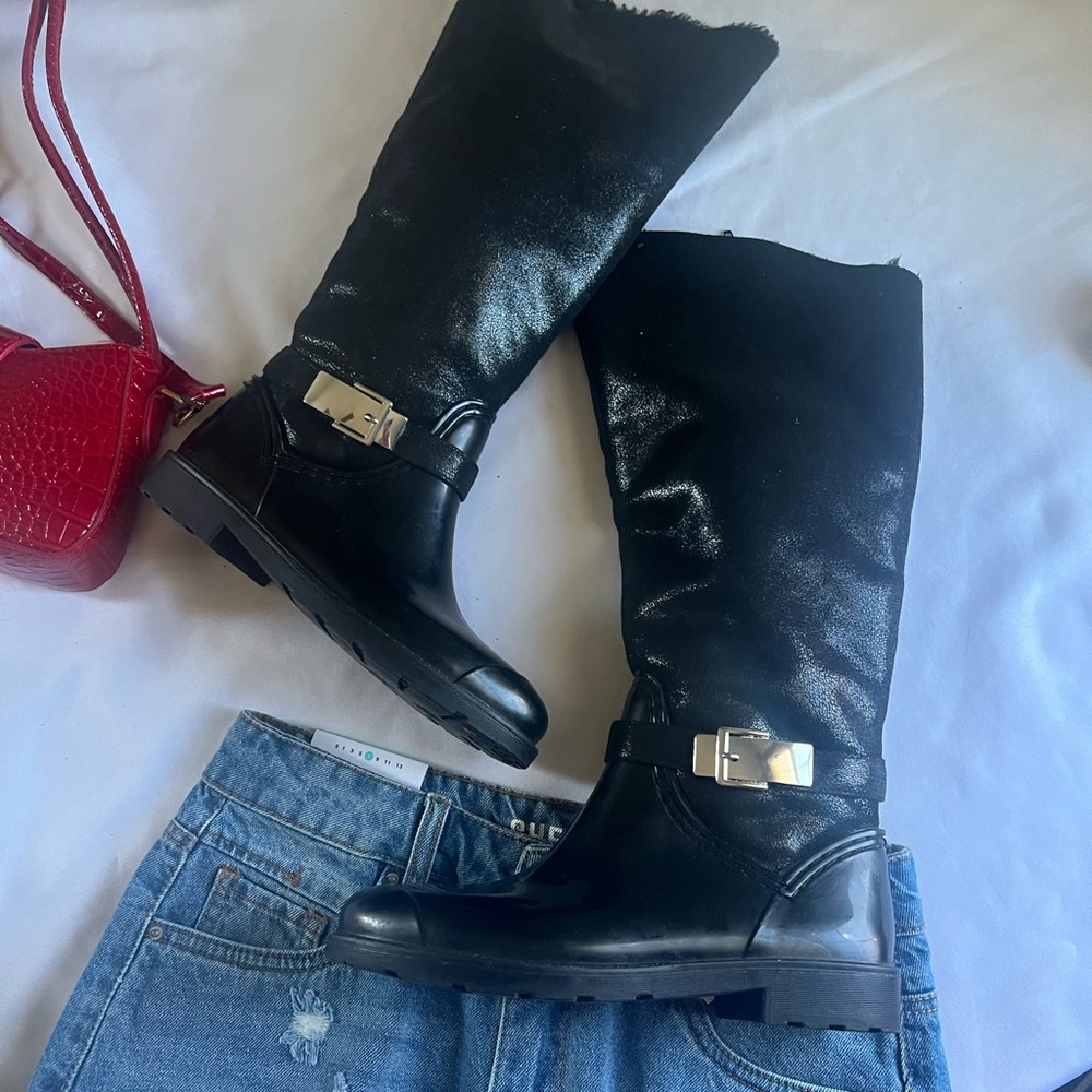 BAMBOO Black Over the Knee Boots - Picture 2 of 9